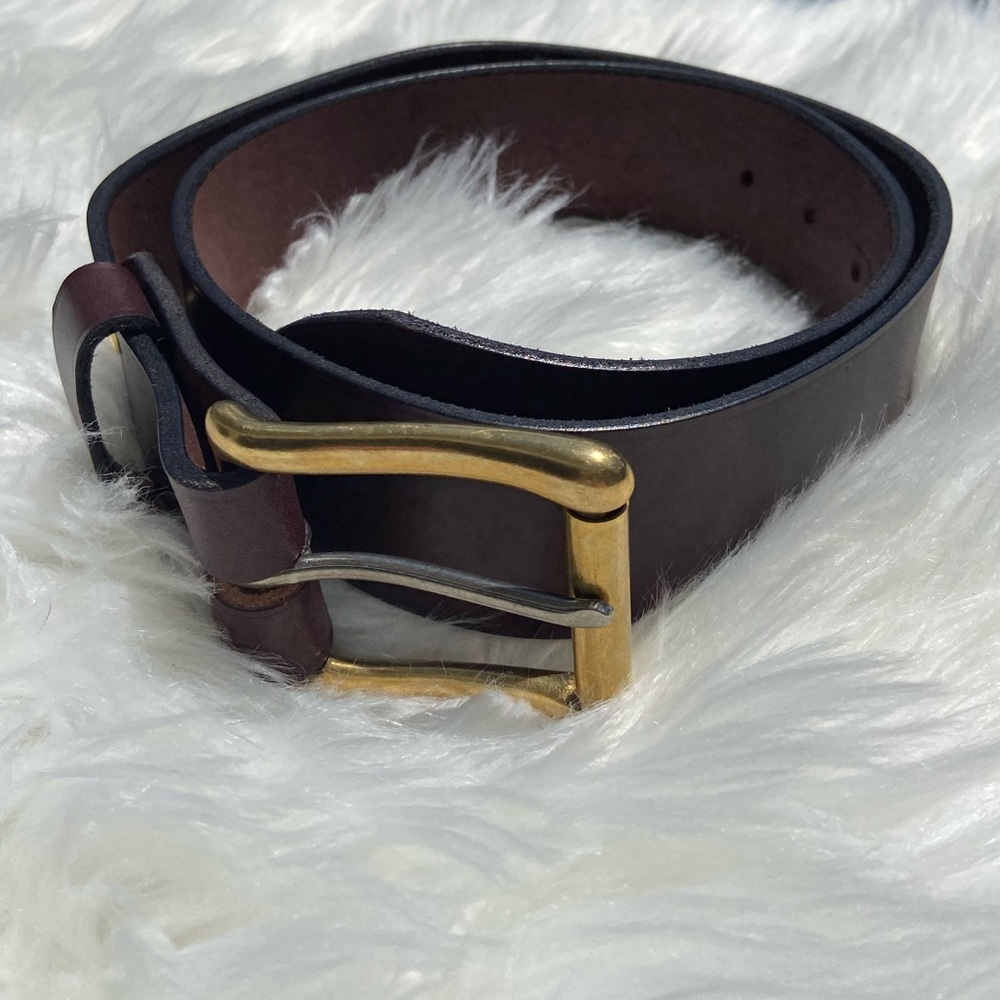 J. Peterman Company Brown Leather Belt